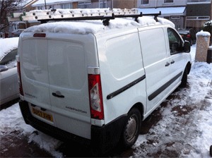 van after vinyl and glue is removed