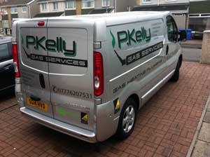silver van sign written